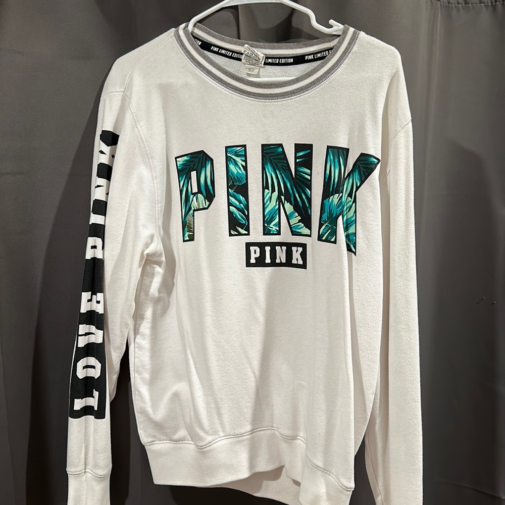 Pink Limited Edition tropical sweatshirt